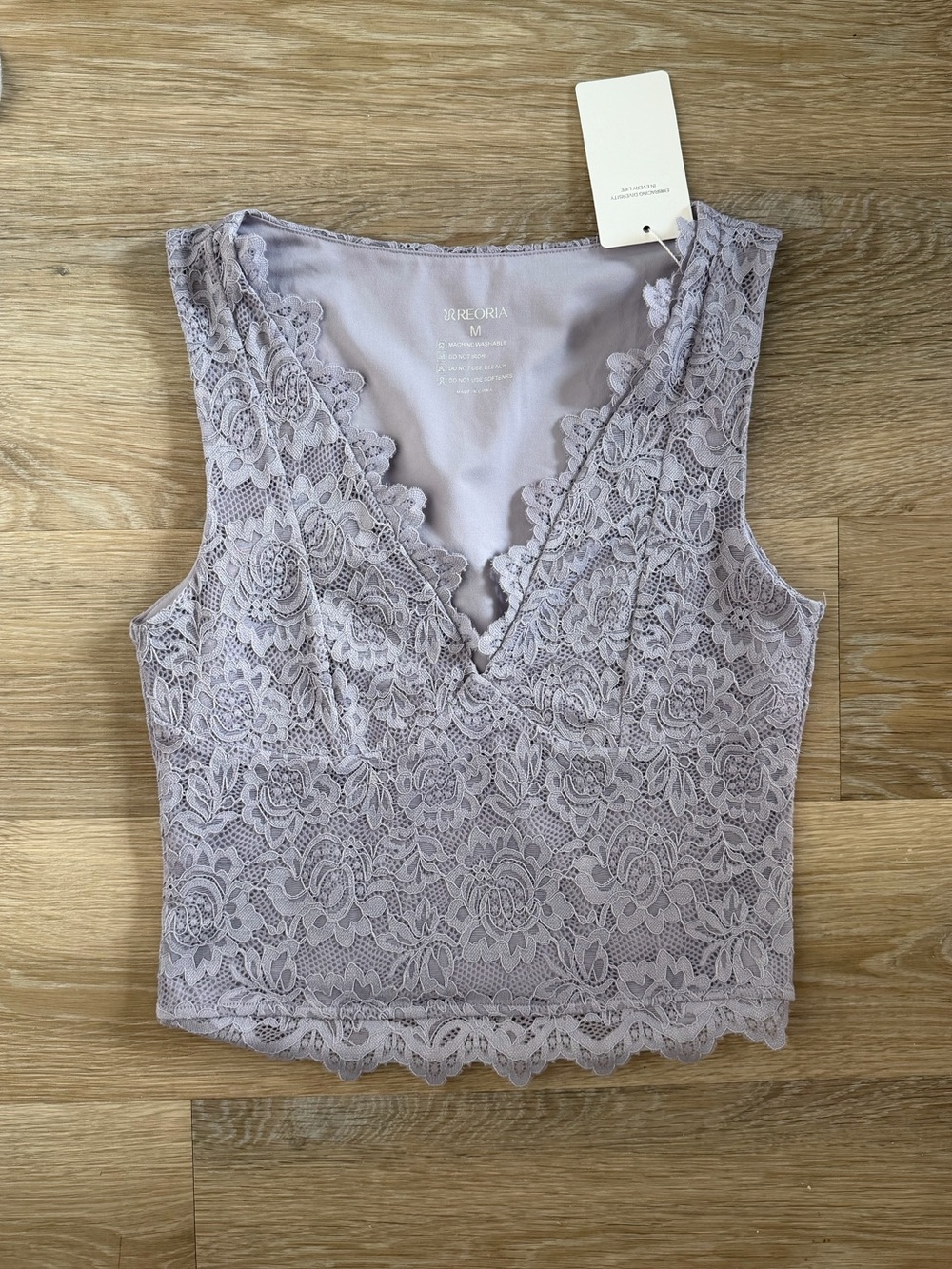 Lavender Lace Cropped Tank